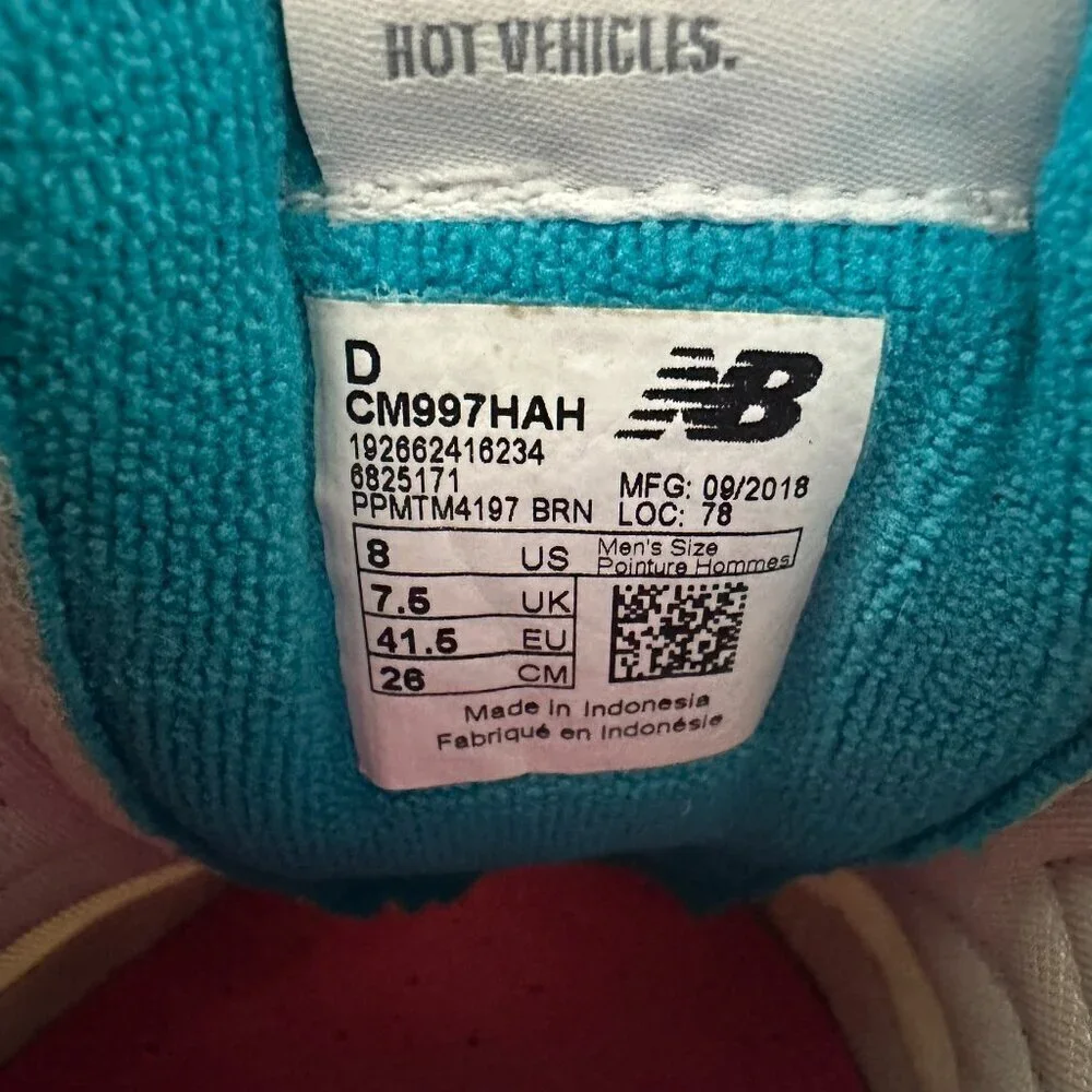 New Balance 997 Castlerock CM997HAH Grey Blue Pink - Picture 3 of 4